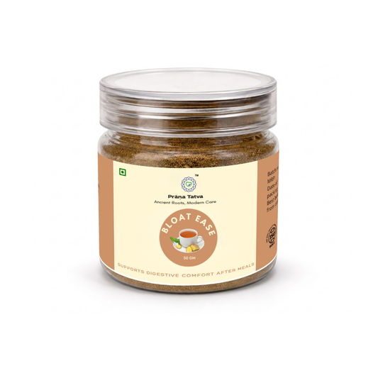 Prana Tatva Ayurvedic Bloat Ease Powder | Natural Digestive Support with Ajwain, Ginger & Mint