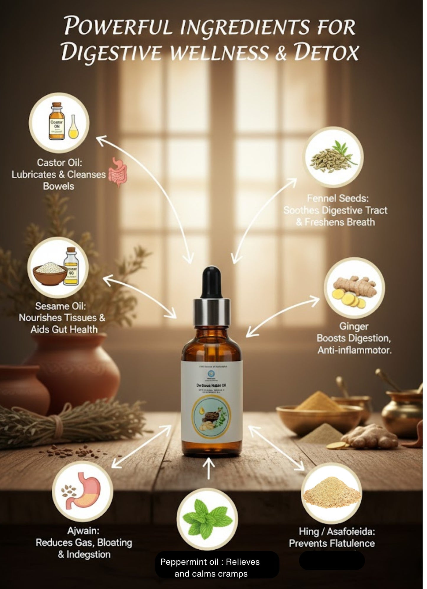 Ayurvedic Anti-Bloating Belly Button Oil 30ml